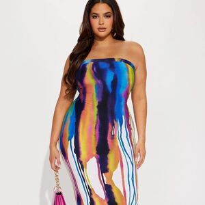 NWT Fashion Nova Coming Through Maxi Dress - 3X